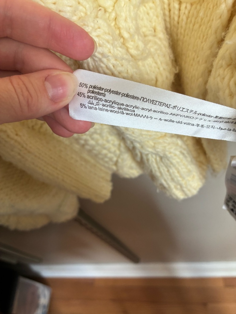 Zara Butter Yellow Chunky Knit Cardigan - Picture 3 of 4
